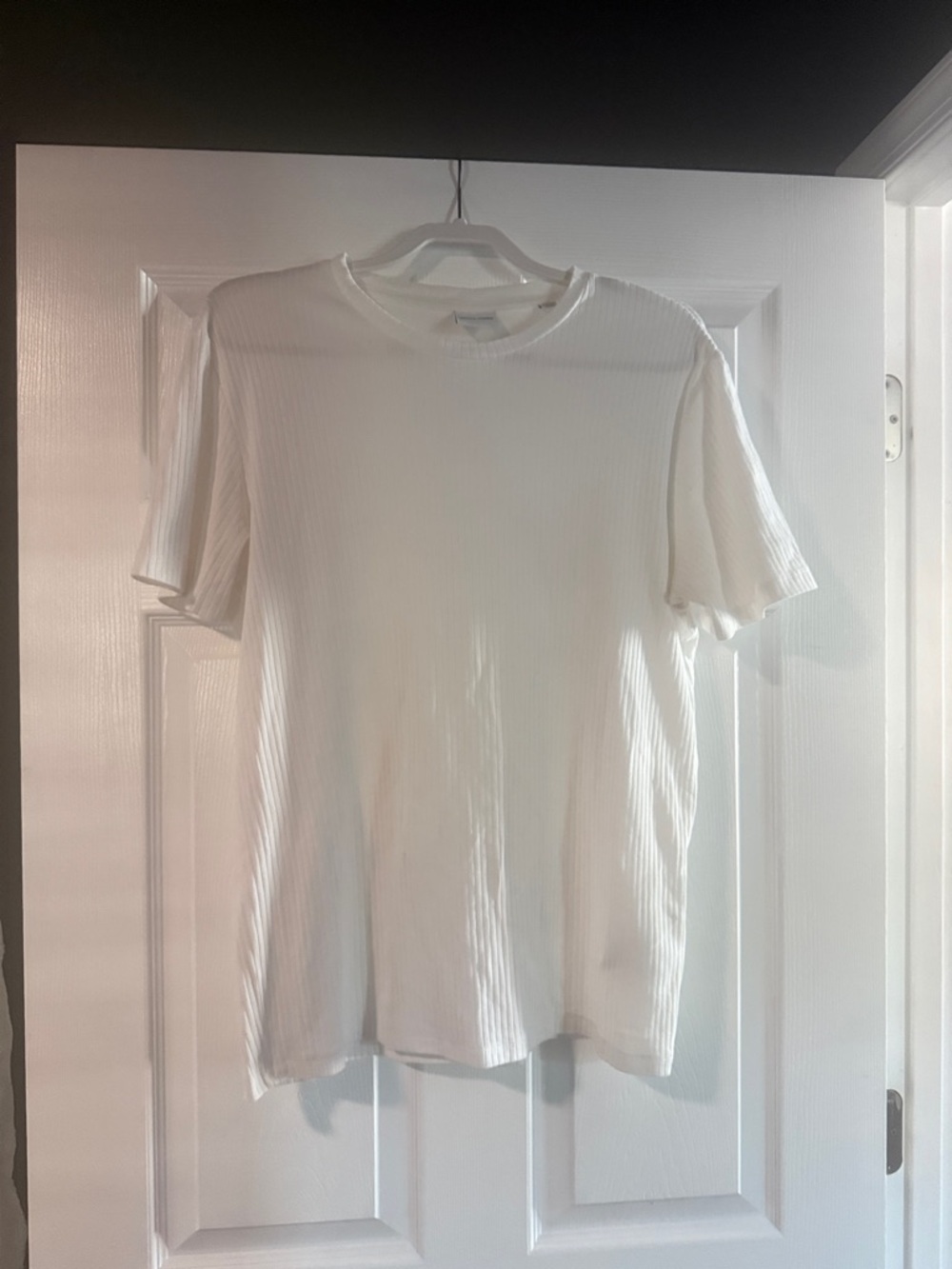 Jack & Jones Originals White Ribbed Crew Neck T-Shirt
